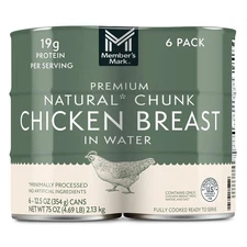Member's Mark Premium Chunk Chicken Breast (12.5oz.,6ct.) Free Shipping