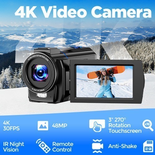 4k Video Camera Digital Night Vision 3&rdquo; 270&deg; Touchscreen 