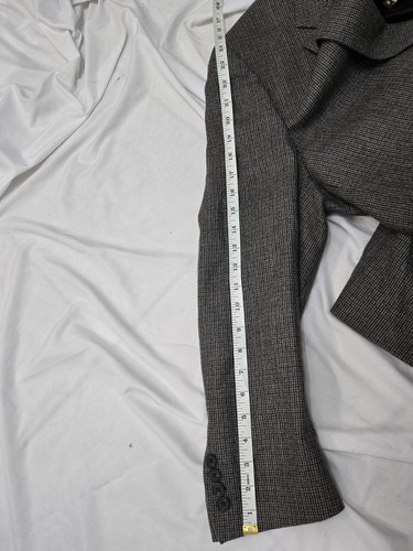 Blazer Chaps Ralph Lauren uomo 44R pura lana di agnello 2 Bttn cappotto sportivo pied de poule - Foto 8 di 11