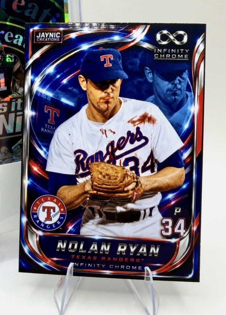 2026 Nolan Ryan Infinity Chrome Custom Art Card W/Holo Back Texas Rangers