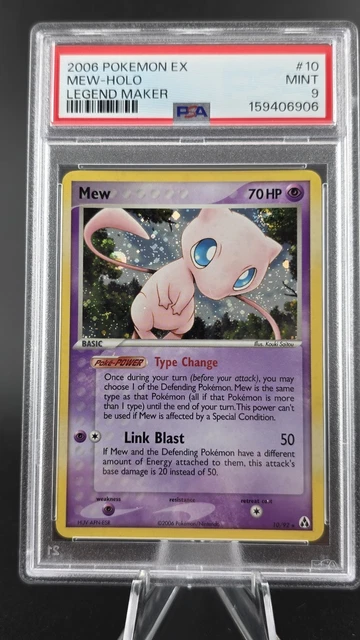 Pokémon Mew TCG Holo Rare Card 10/92 EX Legend Maker Psa 9 Low Pop