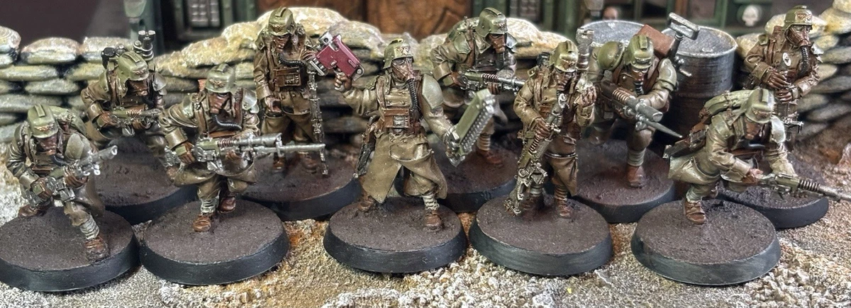 Figurines Warhammer 40K Forge World - Escouade Death Korps Of Krieg, Infanterie Non Assemblée