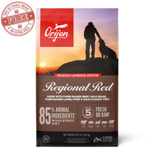 23.5 slb ORIJEN Grain Free Poultry Free, Regional Red, Dry Dog Food, Authentic