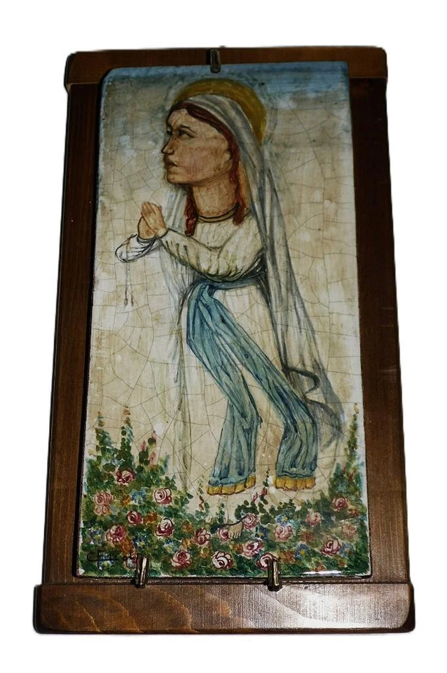 Mary Magdalene Walked in Roses with Jesus Christ Ceramic Slab My Blessed Mother - Image 3 of 4