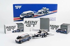 1/64 Mini GT S0019 Porsche 911 Dakar #718 VW ID Buzz Trailer Set Diecast Model