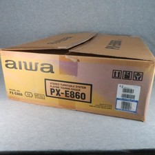 Sistema tocadiscos estéreo Aiwa PX-E860 reproductor de discos doble velocidad automático plateado