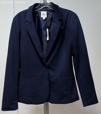 GAP Women's Size 4 Navy Blue Rayon Blend Single Button Blazer Jacket NWT