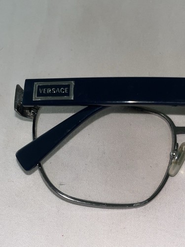 Versace VE1264 1462 Matte Blue Silver Metal Men's Eyeglasses Frames 54-18 140 - Picture 4 of 9