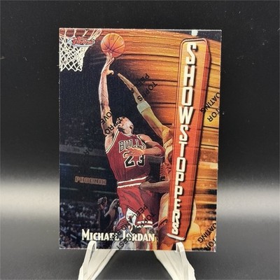 1997/98 Topps Finest MICHAEL JORDAN  SHOWSTOPPERS  WITH COATING (SUPER SHARP)