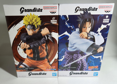 Naruto Uzumaki & Sasuke Uchiha Grandista Figure Set 8.7-9.4in New Box Japan