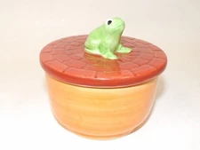 Adorable Frog on Lid Covered Dish