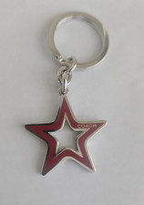 NEW COLLECTIBLE COACH RED ENAMEL KEYRING/KEYCHAIN/FOB/CHARM MSRP 125