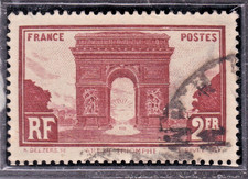 TIMBRE 1929-31 FRANCE ARC DE TRIOMPHE N° 258-OBL. TB-VOIR SCAN R/V