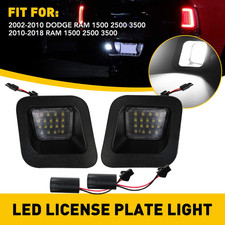 For 2003-2018 Dodge Ram 1500 2500 3500 Smoked Len Led Rear License Plate Lights