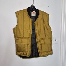 Vtg Walls Vest jacket Mens L Brown Blizzard Pruf Puffer Insulated Outerwear USA