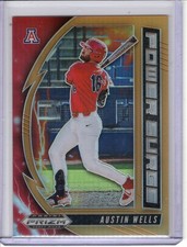 2020 PRIZM DRAFT AUSTIN WELLS RC #3/50 *POWER SURGE - NEON ORANGE*