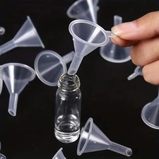20 pezzi mini imbuti trasparenti laboratorio olio profumo spezie bottiglia riempimento piccolo imbuto set Regno Unito
