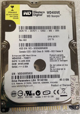 Western Digital WD400VE-75HDT1, 0X7571 IDE 40GB 2.5'' Internal Hard Drive