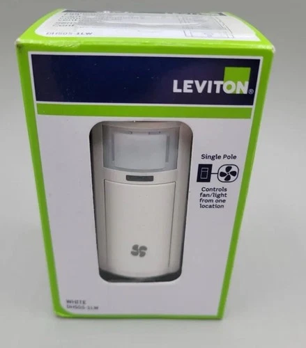 Leviton Decora Combo Humidity Sensor & Fan Control DHS05-1LW Resi White 120V