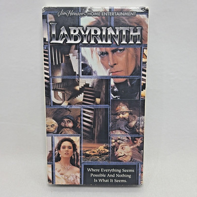Labyrinth VHS 1986 David Bowie Jennifer Connelly Jim Henson Fantasy Cult 80s Vtg