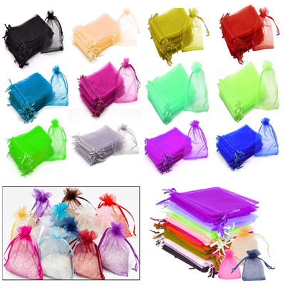 1/10/25 Stck. kleine Organza Geschenktüten Hochzeit Party Gastgeschenk Süßigkeiten Schmuck Beutel