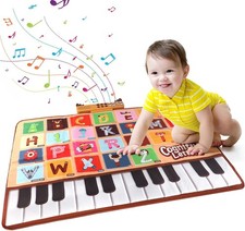 Baby Piano Mat, Musical Keyboard Learning Toys with 26 Letters, Electron
