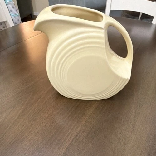 Fiesta Beige Ceramic Pitcher Glossy Finish with Handles