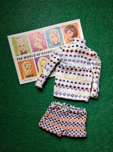 1970's Vintage Barbie THE SHORTS SET #3481 (1972), Sweater & Shorts, Mattel