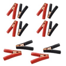 10 Pack 100A Insulated Alligator Clips, Heavy Duty Battery Alligator Clamps for