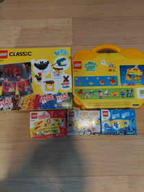 LEGO Classic 10707 Red , 11012 White, 11006 Blue, 11009 w/light bricks & 10713