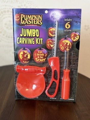 Pumpkin Masters Jumbo Pumpkin Carving Kit   NEW Unopened   6 Patterns & 3 Tools