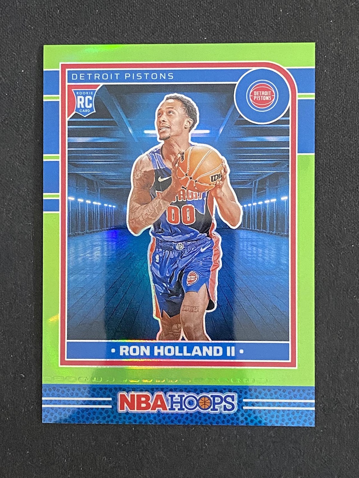 Ron Holland II 2024-25 Panini NBA Hoops Premium Lime Green Prizm 055/149 RC #235