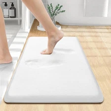 Memory Foam Bath Mat 24x16, Extra Soft and Absorbent Bathroom Mats, Non Slip ...