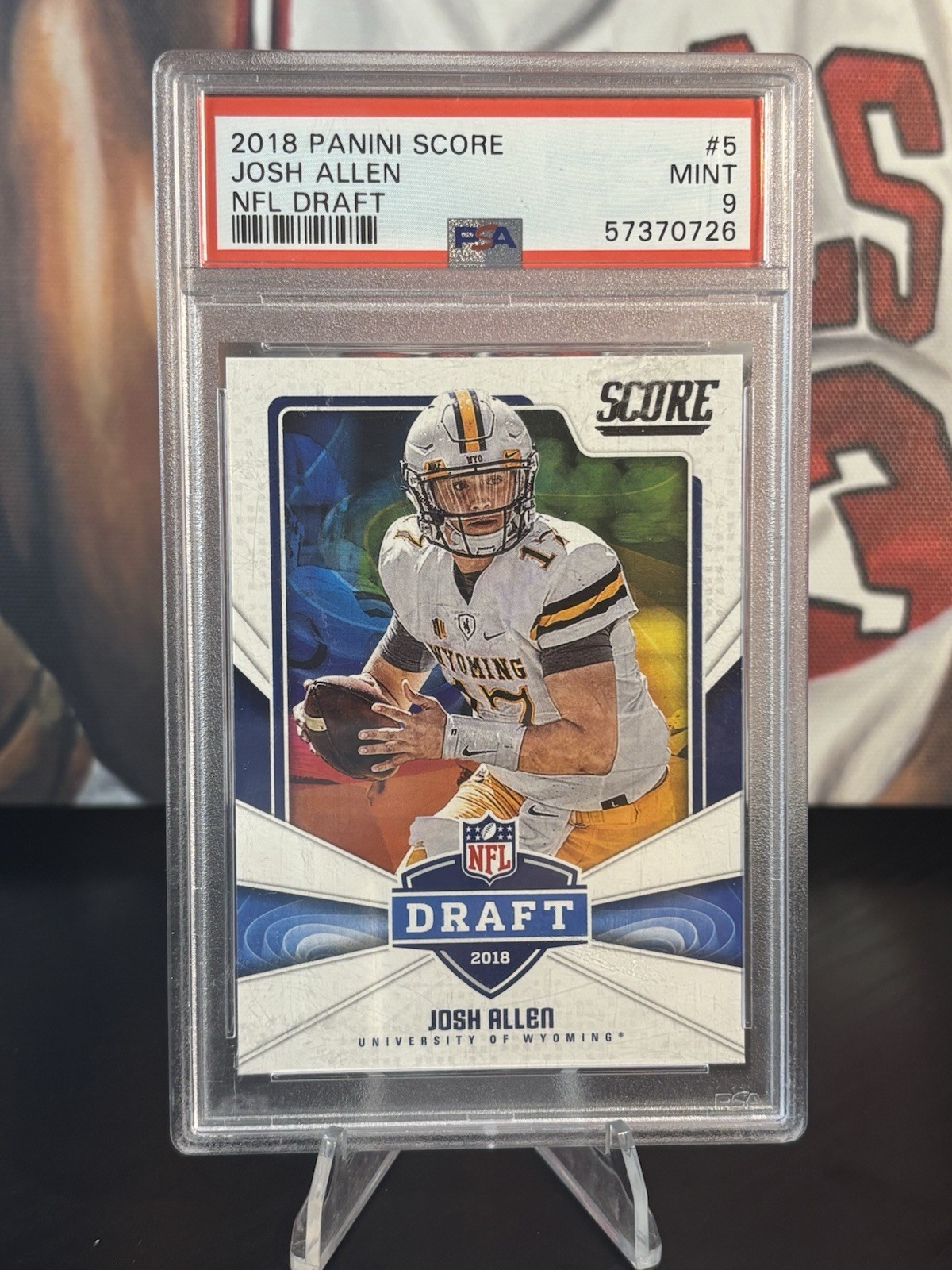 2018 Panini Score Josh Allen #5 NFL Draft Rookie Card PSA 9