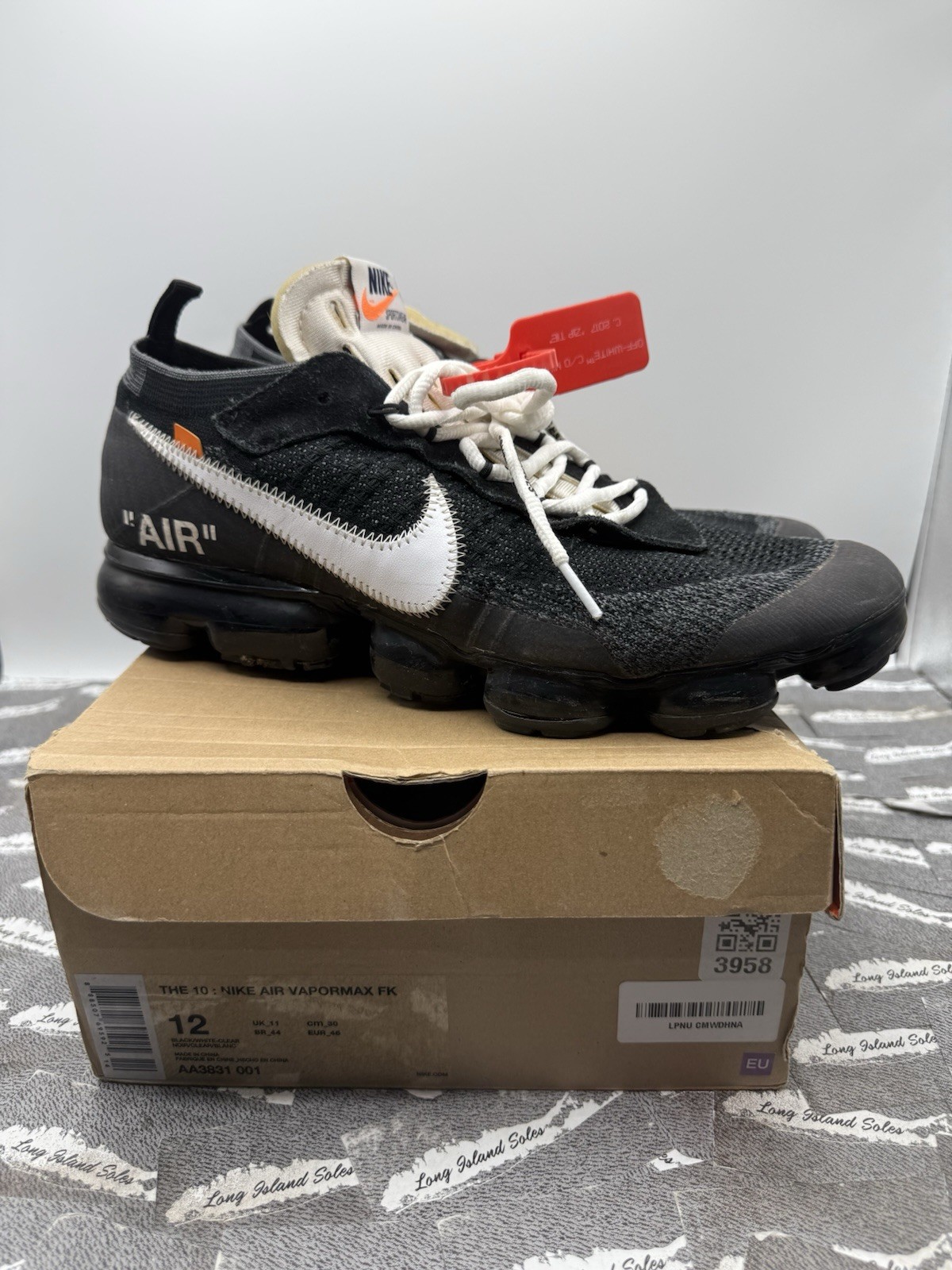 OFF WHITE X NIKE Off White x Nike Air Vapor Max The Ten Taglia 12 AA3831 001 Nero