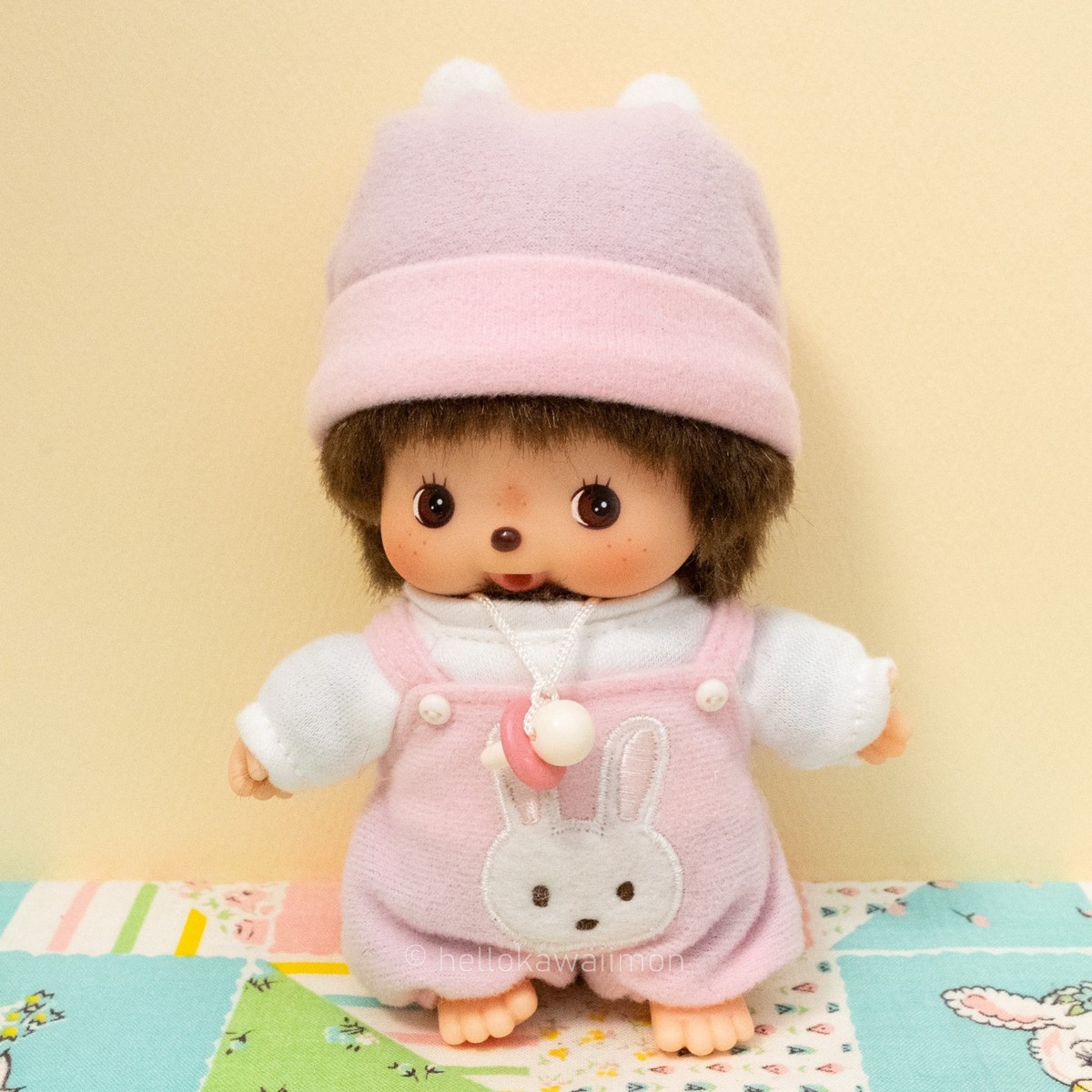 Pink Bunny Romper Bebichhichi Baby Monchhichi Sekiguchi – Original