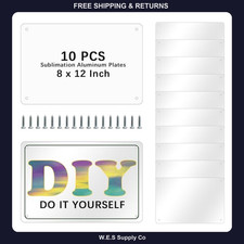 10 Pcs Sublimation Metal Sign Blanks 8x12 Inch Aluminum Heat Transfer Plates