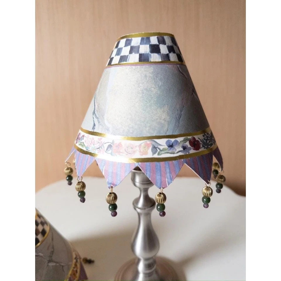 Винтажный набор из 2 бумажных абажуров для ламп Mackenzie Childs «Гостиная» - Изображение 2 из 4