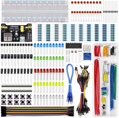 REXQualis Electronics Component Fun Kit w/Power Supply Module, Jumper Wire,... 