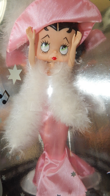 VINTAGE BETTY BOOP TALKING DOLL IN BOX 1998 Rare Pink Dress With