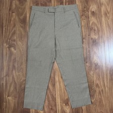 Vintage Dolce & Gabbana Dress Pants Mens 38 Brown Houndstooth Trousers Office