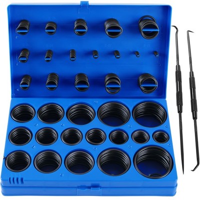 TECPO O-RING GUMMI DICHTUNG SORTIMENT GUMMIRING 419-tlg + MONTAGEHAKEN HAKEN SET
