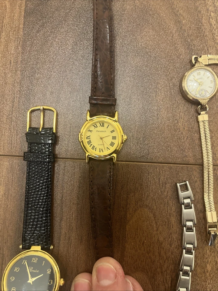 Lote De 11 Relojes Antiguos De Colección Funcionando Gucci A Bulova Coleccionistas Sueño Foto 3 de 4