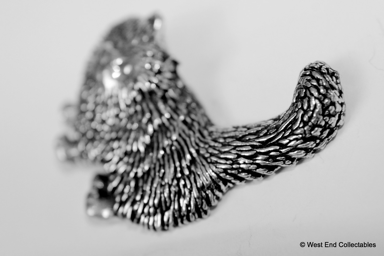 A32 Pewter Ferret Brooch On 3" Pin Badge, Pewter - Foto 2