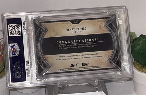 2018 UFC HENRY CEJUDO RUBY PSA MINT 9 SSP #'D 5/8 FS POP 1 NONE GRADED HIGHER - Picture 8 of 9