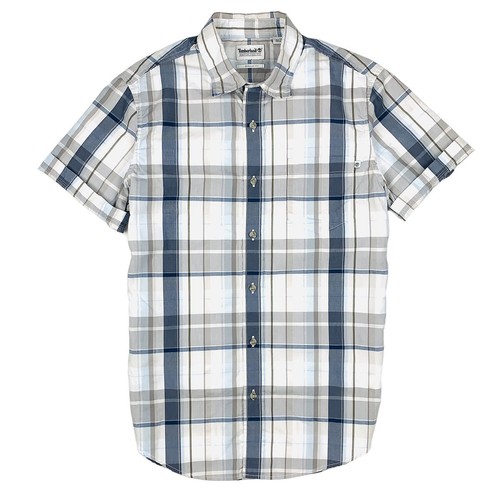 Timberland Men's Short Sleeve Checkered Button Down Shirt A1NUD / A1LH2 - Picture 7 of 12