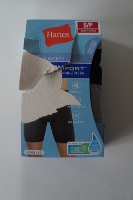 Hanes Men's size S Tagless Boxer Brief Long Leg Underwear 4 Pack - Open Pkg