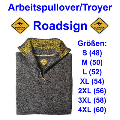 Herren Arbeitspullover workwear Arbeit Pulli Troyer Strickpullover Größe S - 4XL