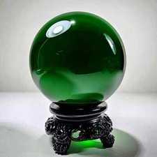 80mm Green Crystal Ball, Dark Green Glass Gazing Ball, 3.15 Inches