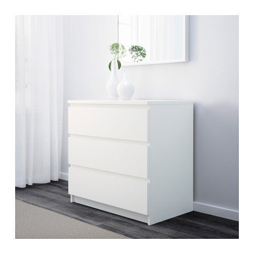 Ikea Kullen Chest Of 3 Drawers White 70x72 Cm Ebay